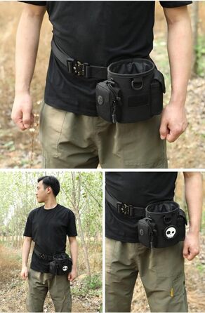 Сумка-мішечок для ласощів для собак: навчання, полювання, Airsoft, іграшки. Чорний колір