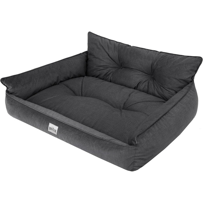 Лежанка для собак Joker Gesteppt - велика (L) 106 x 80 см, сіра (Graphit Fancy)