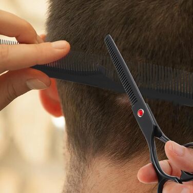 Професійна ножиця для стрижки волосся та текстуризації - чорна