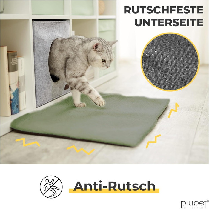 Самогріюча котяча деки I 60x45 см I Без струму I Котяча тепла деки I Деки для котів без струму | Аксесуари для котів | Самогріюча деки для котів (Біла) Біла Для котів (Зелена, Для котів)