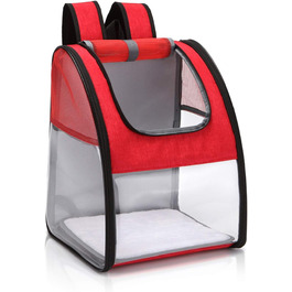 Рюкзак для собак і котів PETCUTE: переноска-рюкзак для прогулянок та подорожей (червоний)