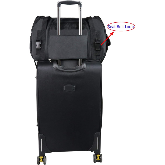 Елітна переноска для тварин EliteField, XL, для собак, котів, цуценят, чорна, схвалена авіакомпаніями, м'які боки, розмір 53.3 x 30.5 x 33 см