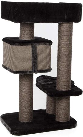 Дряпка для котів Kratzbaum Portland антрацит - велика, з міцними сизалевими стовпчиками, 69x47x124 см