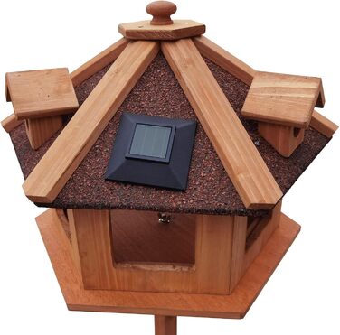 Дерев'яне годівничка для птахів Toboli з підставкою 115 см, вологостійка, для птахів