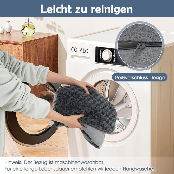 Ортопедичне ліжко для собак Costway великого розміру, диван-ліжко з подушкою, пінопласт, знімний та пральний чохол, підняті бортики, диванчик для великих та середніх собак, сірий (113 x 89 x 18 см)