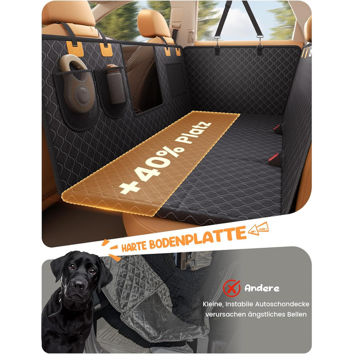 Захист для заднього сидіння авто Lamicall: міцна, вологостійка, для собак до 195 кг, захист від подряпин, підходить для авто та компактних SUV