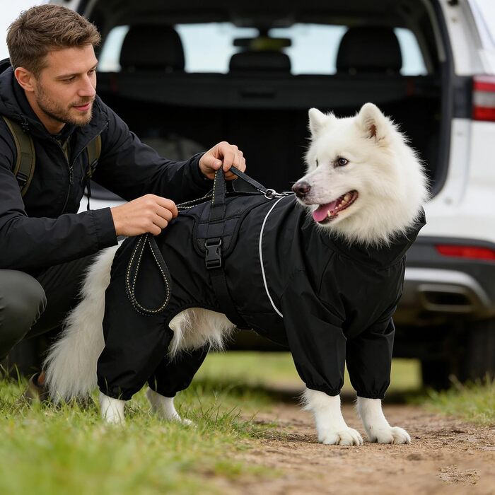 Зимовий теплий комбінезон для собак, водонепроникний, XL | Ідеально для прогулянок в снігу та активного відпочинку