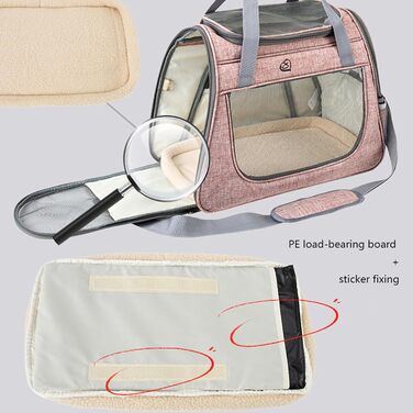 Транспортна переноска для котів Ruyiczb, чорна. Складана переноска для котів, переноска для подорожей, сумка-переноска для тварин