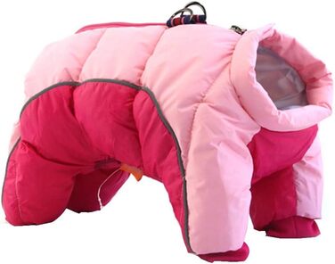 Теплий зимовий одяг для собак: куртка для французького бульдога, тепла бавовняна куртка для маленьких собак (рожева, S)