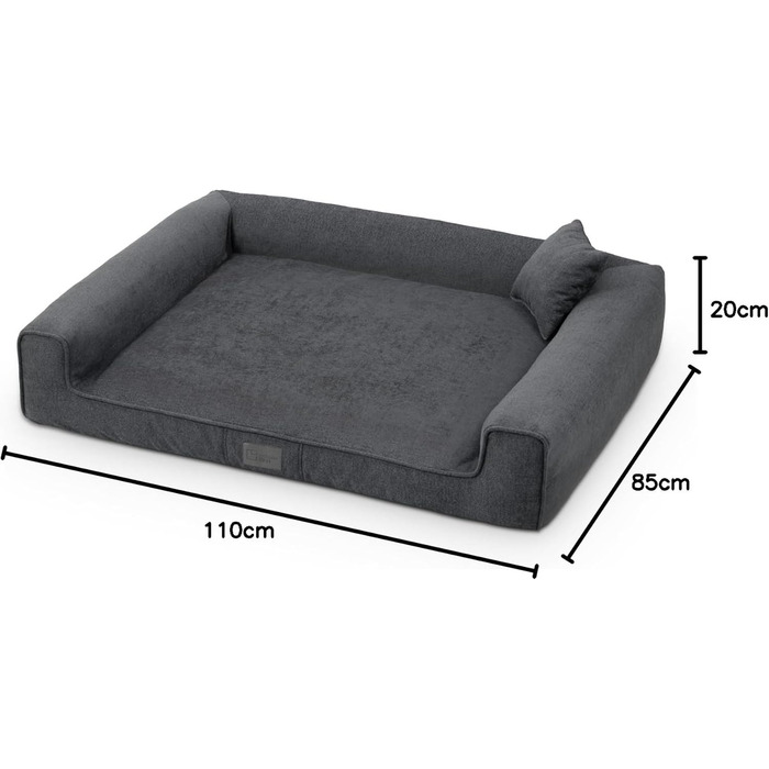 Килимок для собак Sofi Grosse - м'який, зносостійкий, миючий (XL, 110x85 см, графітовий)