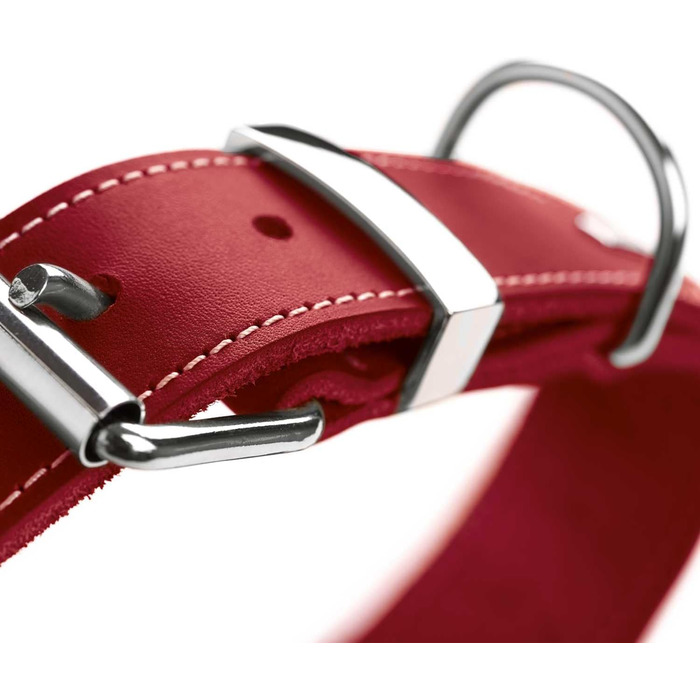 Нашийник для собак HUNTER AALBORG SPECIAL, червоний, шкіряний, міцний, комфортний (M)