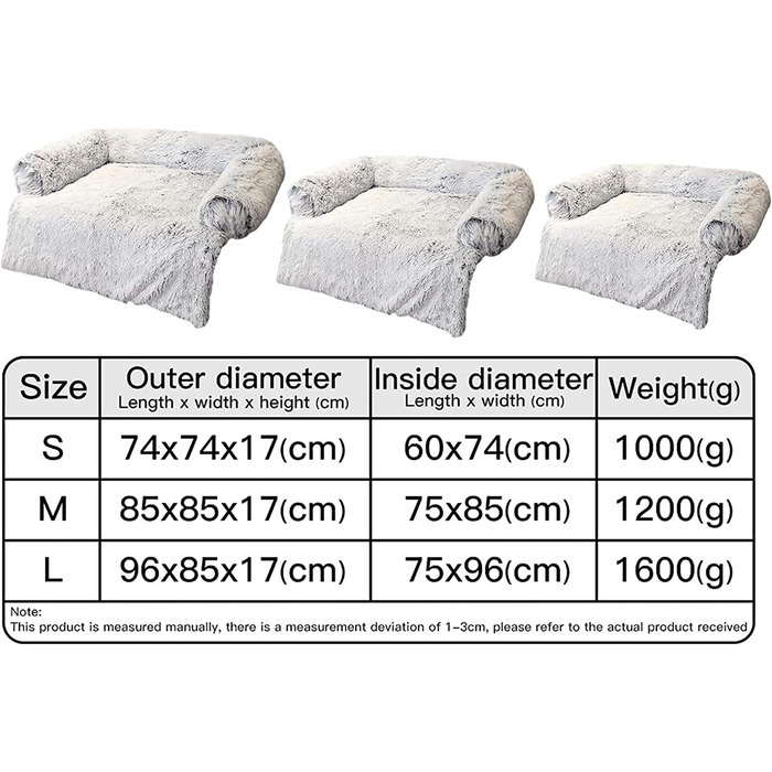 М'який лежак для собак з флісовою ковдрою - захист дивану та багажника (Сірий, S)