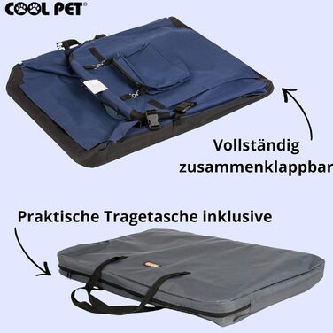 Переносна складана переноска для собак 91x64x64 см, блакитна