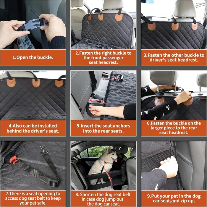 Захисний чохол на сидіння автомобіля для собак Paw Jamboree - великий, для заднього сидіння