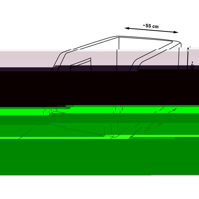 Автоматичне ліжко для собак у машину Velinda з ременем безпеки, 55x70 см, чорно-біле