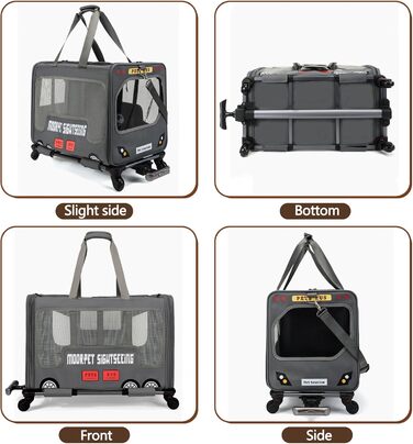 Дитяча коляска для тварин Galatée, сумка-переноска для собак та котів, складана переноска для подорожей, кемпінгу (червона)