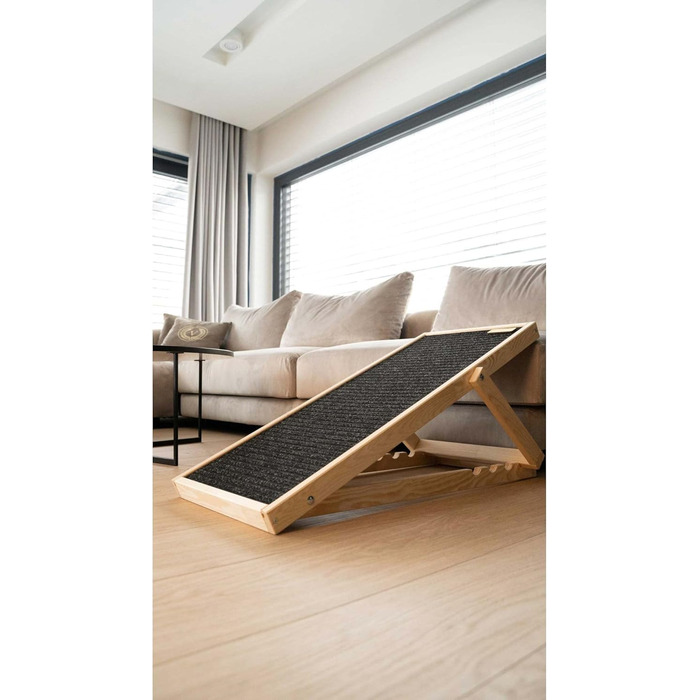 Рампа для собак і котів | Дерев'яна складана рамка для підйомів на ліжко/диван/в автомобіль | Natural