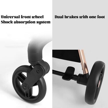 Візок для собак та котів на 2 тварин, знімний багажник, складний, 4 колеса, для подорожей та кемпінгу