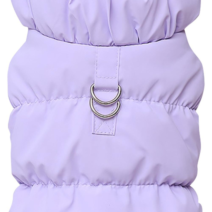 Зимова куртка для собак великих порід, тепла та водонепроникна, з відбивачами, фірмовий стиль (XL, світло-фіолетовий)