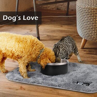 Нержавійна миска для собак та котів Gteller, подвійні стінки, 907 мл, сіра