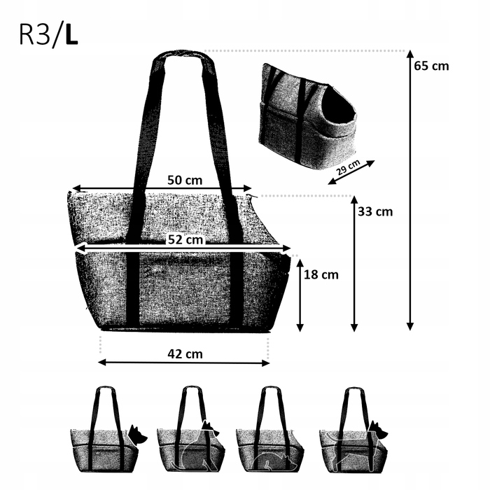 Переноска-сумка для собак та котів, розмір L