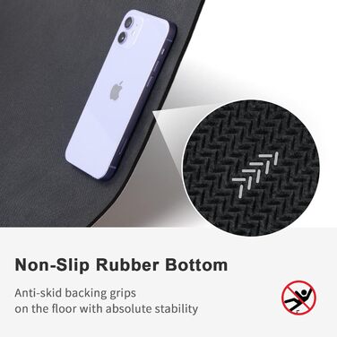 Килимок для котячого корму Stiio, гумова основа, нековзний, вологостійкий, 43.2 x 71.1 см, сірий