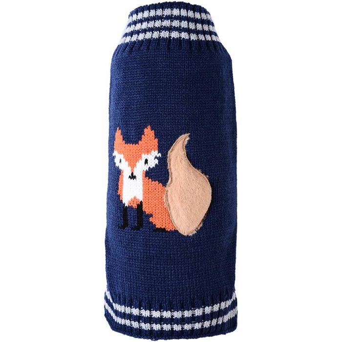 Пуловер для собак на Новий Рік, костюм для домашніх тварин, теплий зимовий пуловер, в'язана одяг для собак, котів та цуценят, XL, Marinefuchs (Морський лис)