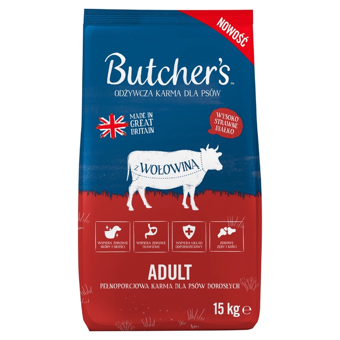 Сухий корм для собак Butcher's Original з яловичиною, 15 кг
