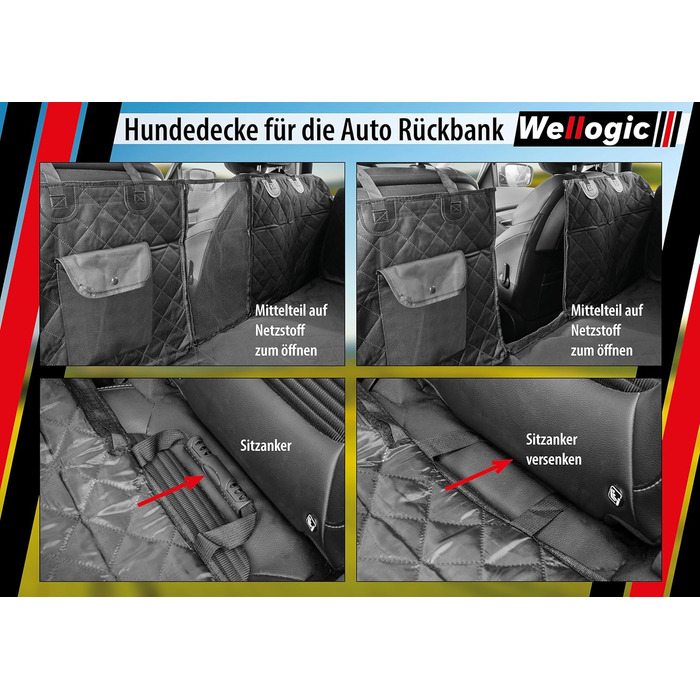 Накидка для собак у машину, захист заднього сидіння, килимок для собак, водовідштовхувальна, стійка до подряпин, універсальна