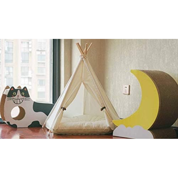 Палатка-будка для собак Little Dove з матрацом, біла (L)