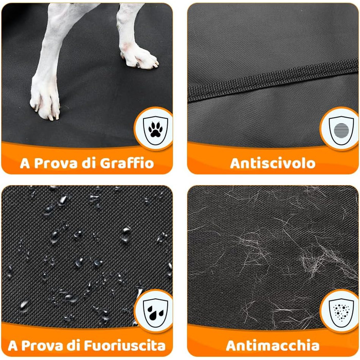 Захисний килимок у багажник для автомобіля, чорний, універсальний, з боковим захистом, для перевезення кормів для тварин