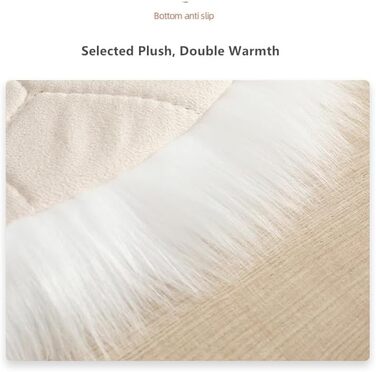 Килимок з імітацією собачих лапок, штучне хутро, 70x70 см, білий