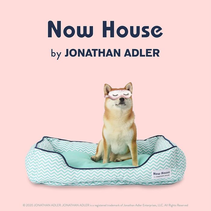 Ліжко для собак Now House by Jonathan Adler, розмір M, знімний чохол, зигзаг, пране