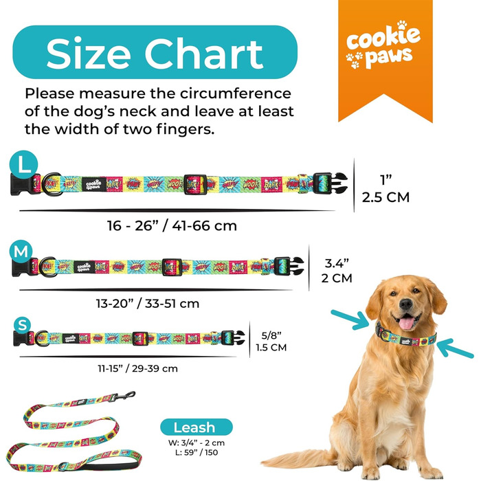 М'який неопреновий нашийник для малих собак Cookie Paws, регульований, з швидкозастібкою, дихаючий, легко очищується, зелений, стильний мультяшний дизайн