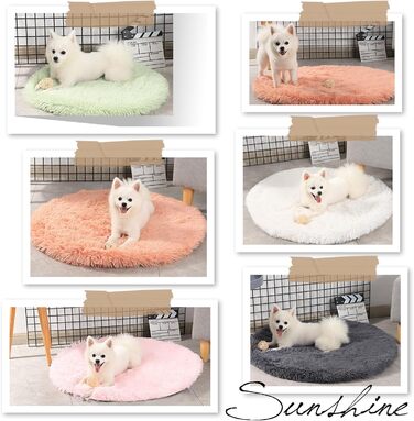 PETCUTE М'яке ліжко для собак, великих та середніх порід, 60х60 см, рожеве