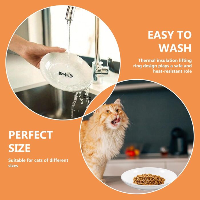 Набір мисок для котів з кераміки (6 шт.) - миски для корму та води, керамічні миски для котів