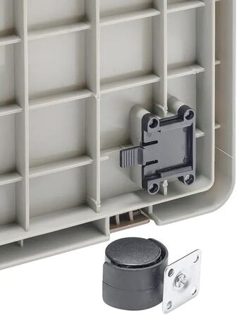 Lanco – Преміум клітка для собак і котів, пластикова, міцна, з дверима, верхньою кришкою та колесами, 97×66×74 см, біла