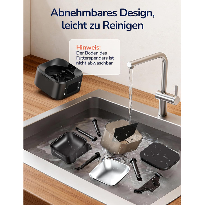 Автоматичний годівник для котів PalNests 4L з Wi-Fi, програмований таймер, керування через додаток, для котів та собак