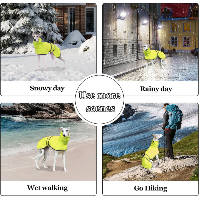 Водонепроникна куртка для собаки Віндхаунд, захист від вітру, зелена M (довжина спини 56-58 см)