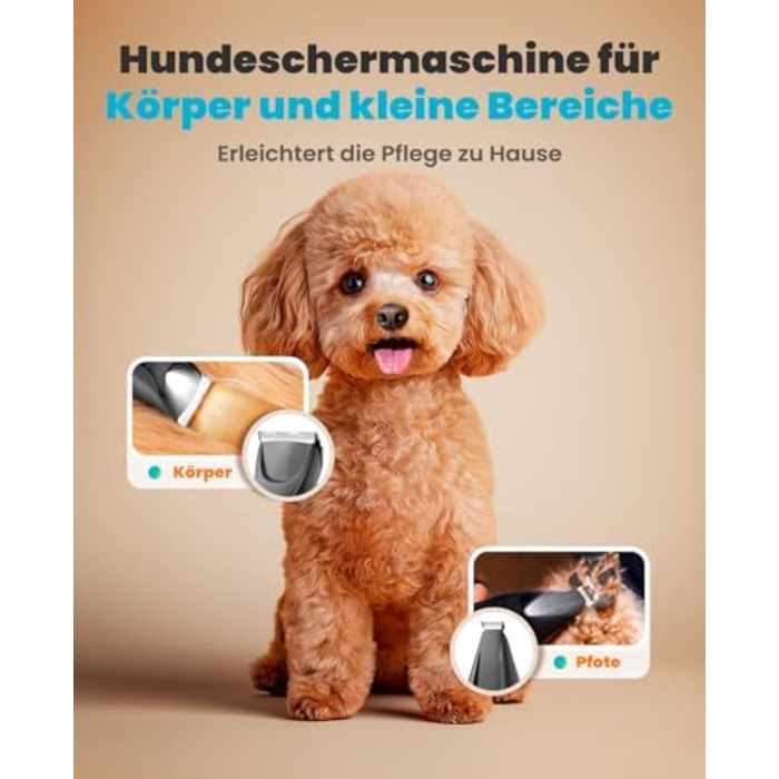 Триммер для собак Oneisall Paw Trim Pro з LED-підсвічуванням, акумуляторний. Ідеально для стрижки подушечок лап, очей, вух та обличчя.