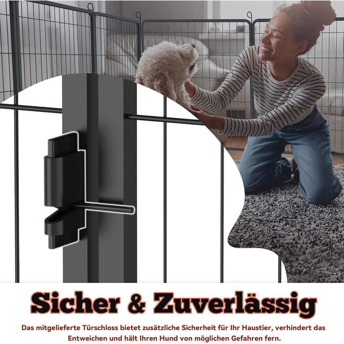 Вольєр для цуценят Froadp 6-TLG, 65 x 80 см: загон для собак, вольєр, огорожа, 6 елементів