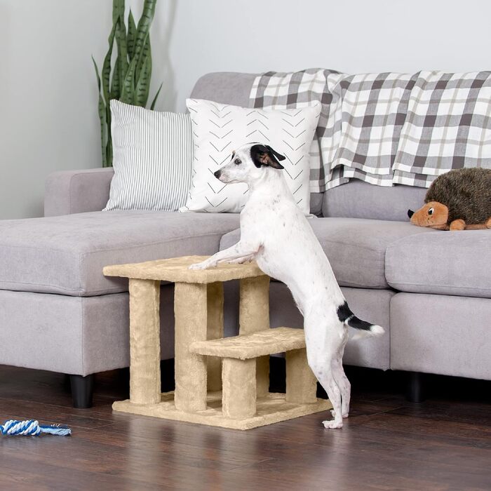 Сходи для тварин Furhaven Steady Paws, 3-ступеневі, коричневі, для високих ліжок і диванів