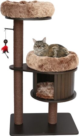 Дряпак для котів Flamingo Raisa 3 – Коричнево-сірий, 198 см | XXL-комплекс для лазіння