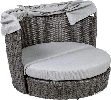 Greemotion лежанка для собак з дахом та подушкою, сірий колір, 79 x 83 x 56 см