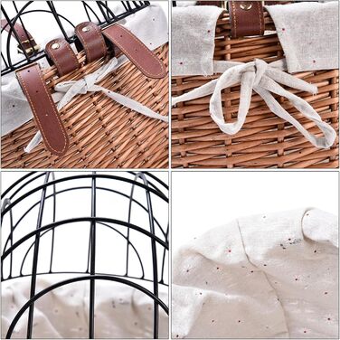 Плетенний кошик для тварин на велосипед: кошик для собак та котів, з металевим каркасом | Weidekorb