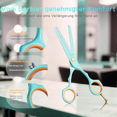 Професійні ножиці для волосся Purple Dragon 5.5 дюймів: набір для перукарів, барберів та початківців (зелені)