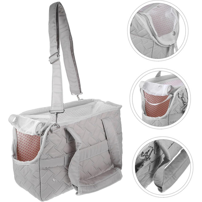 Складана переноска для тварин Levemolo з міцного канвасу з кишенею. Підходить для маленьких собак та котів. Зручна для подорожей та прогулянок на відкритому повітрі.