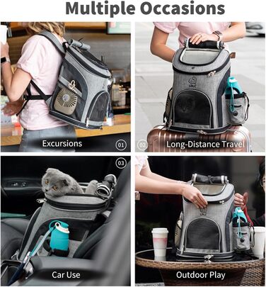 PETCUTE Рюкзак для собак, чорний: зручний та дихаючий, з внутрішнім ременем безпеки та кишенями для аксесуарів. Ідеально для прогулянок, подорожей та активного відпочинку з вашим улюбленцем.