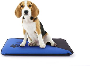 Водонепроникна лежанка для собак, миється, підходить для великих, середніх та маленьких собак, для дому та вулиці, міцна, блакитна (S, 75x50x6 см)