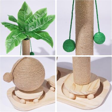 Кігтеточка-пальма Palme 2 в 1 з інтерактивними іграшками та кулями для котів